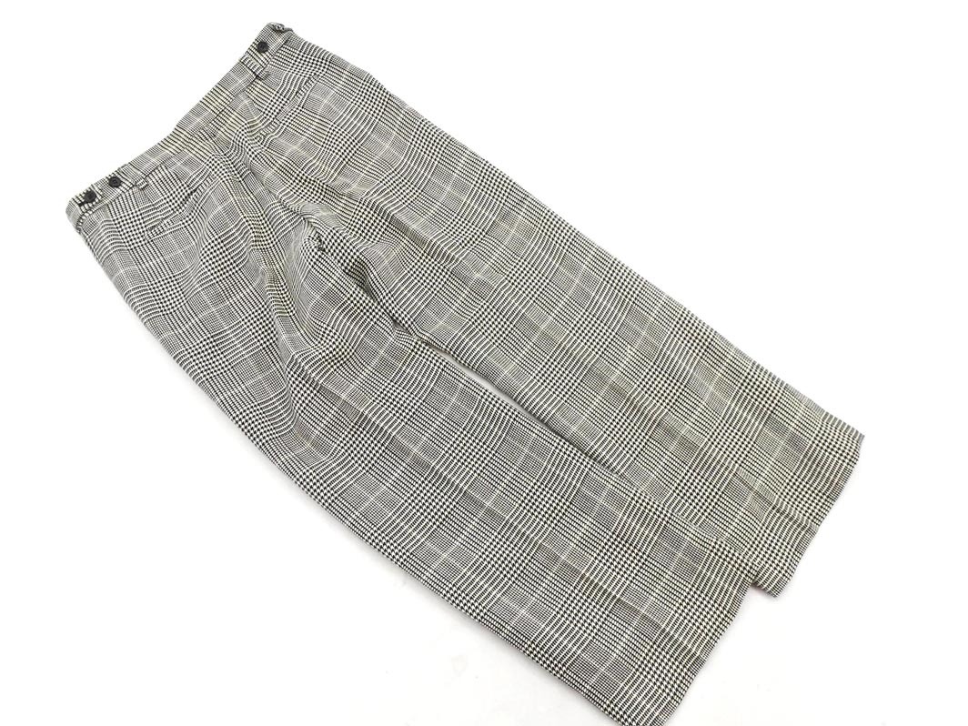 BALLSEY ボールジー トゥモローランド ウール混 グレンチェック スラックス パンツ size38/白ｘ黒 ◇■ ☆ fla1 レディース_画像4