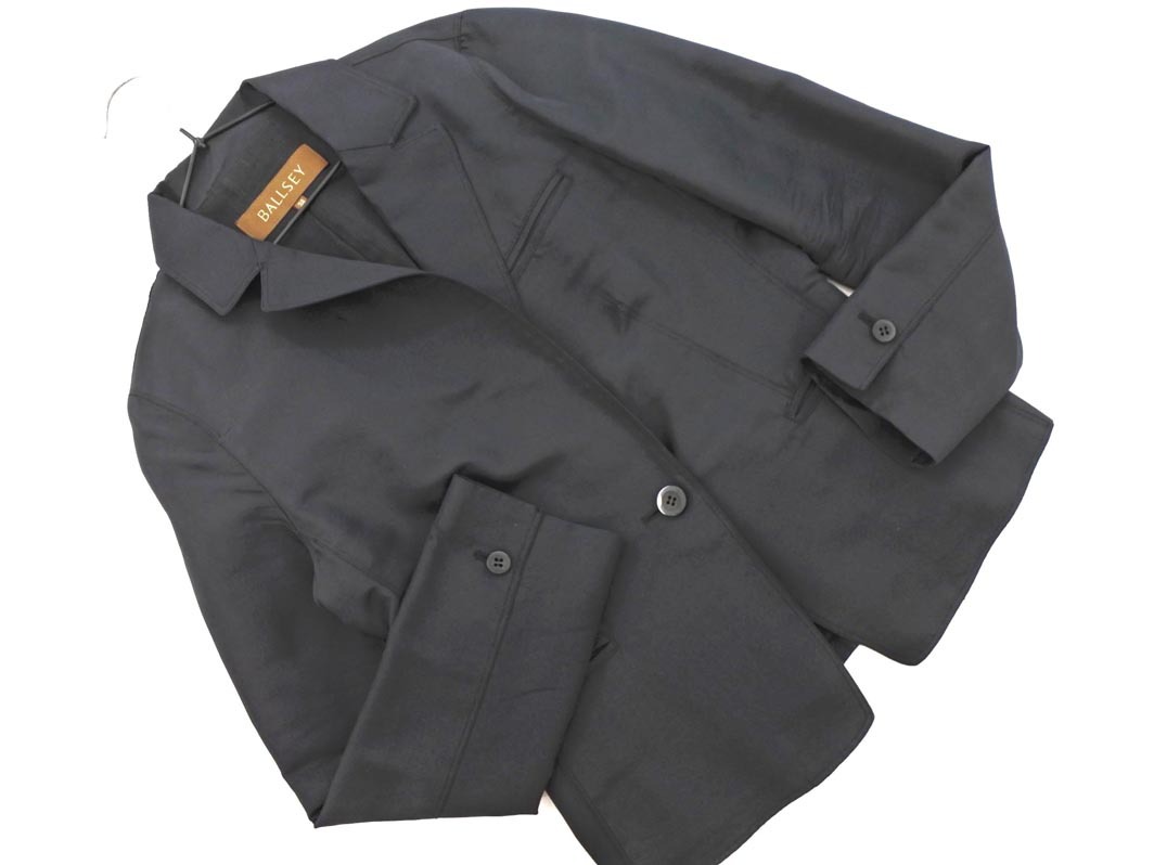 BALLSEY ボールジー トゥモローランド シルク100% ジャケット size38/黒 ■◇ ☆ fla1 レディース_画像1