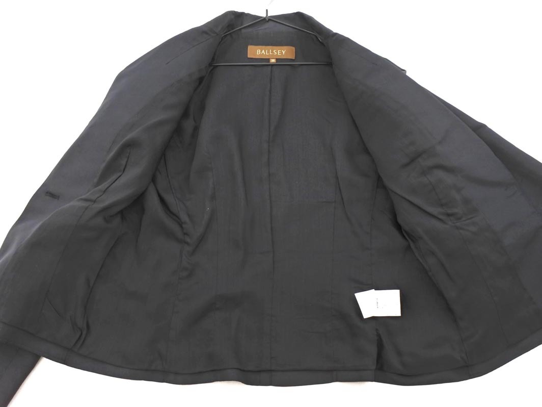 BALLSEY ボールジー トゥモローランド シルク100% ジャケット size38/黒 ■◇ ☆ fla1 レディース_画像6