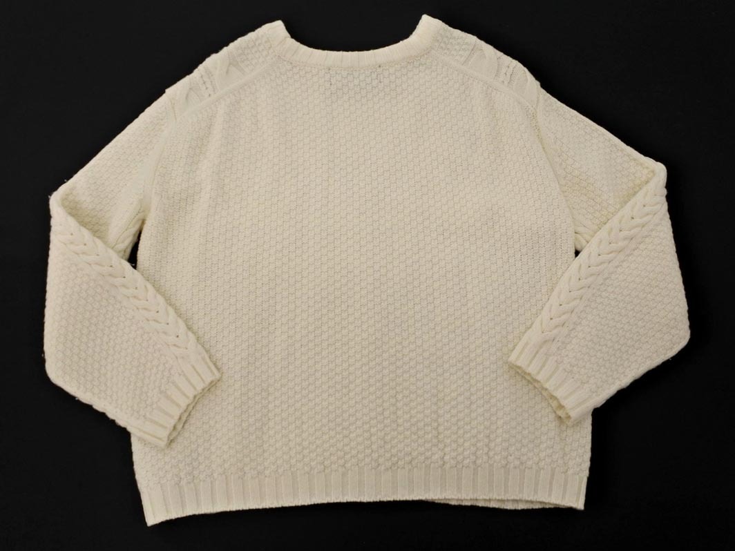 SHIPS シップス ウール混 ケーブル編み ニット セーター アイボリー ◇■ ☆ fla3 レディース_画像6