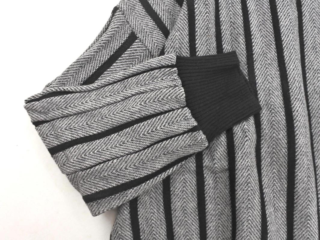 Techichi テチチ ストライプ ボトルネック ニット セーター sizeF/黒 ◇■ ☆ flb0 レディース_画像3