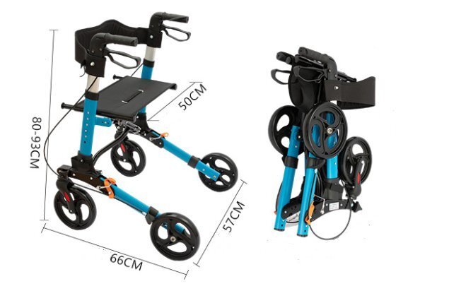  коляска для пожилых помощь при прогулке инструмент для оказания помощи ручная тележка сиденье .. compact compact легкий складной обе рука тормоз * колесо блокировка имеется высота регулировка возможность 