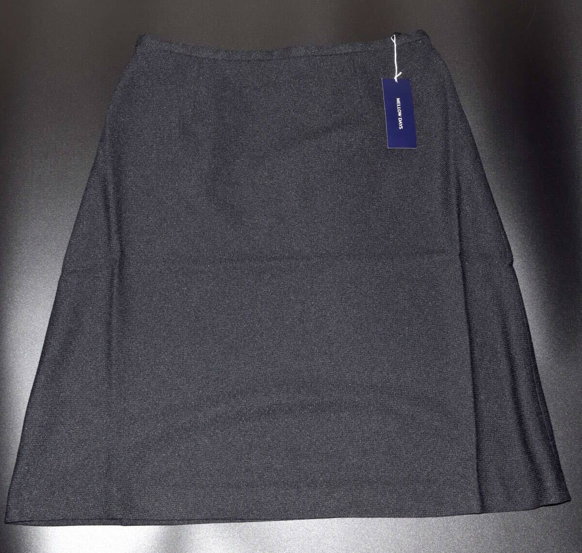 [ новый товар не использовался с биркой ] женский * обычная цена 8490 иен bell mezzo n юбка LL размер колени длина черный простой bell mezzo n большой размер 