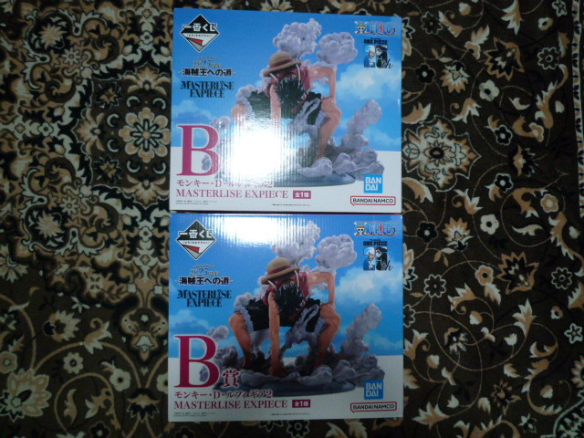 ★一番くじ ワンピース TVアニメ25周年 海賊王への道 B賞 モンキー・ D・ ルフィ ギア2 MASTERLISE フィギュア 2個セット 新品 未開封★_画像1
