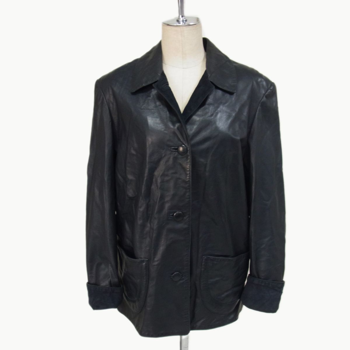 ヴィンテージ◇BALLY バリー レザー ジャケット Vera Pelle 柔革質 袖裏スウェード レディース イタリア製_画像1