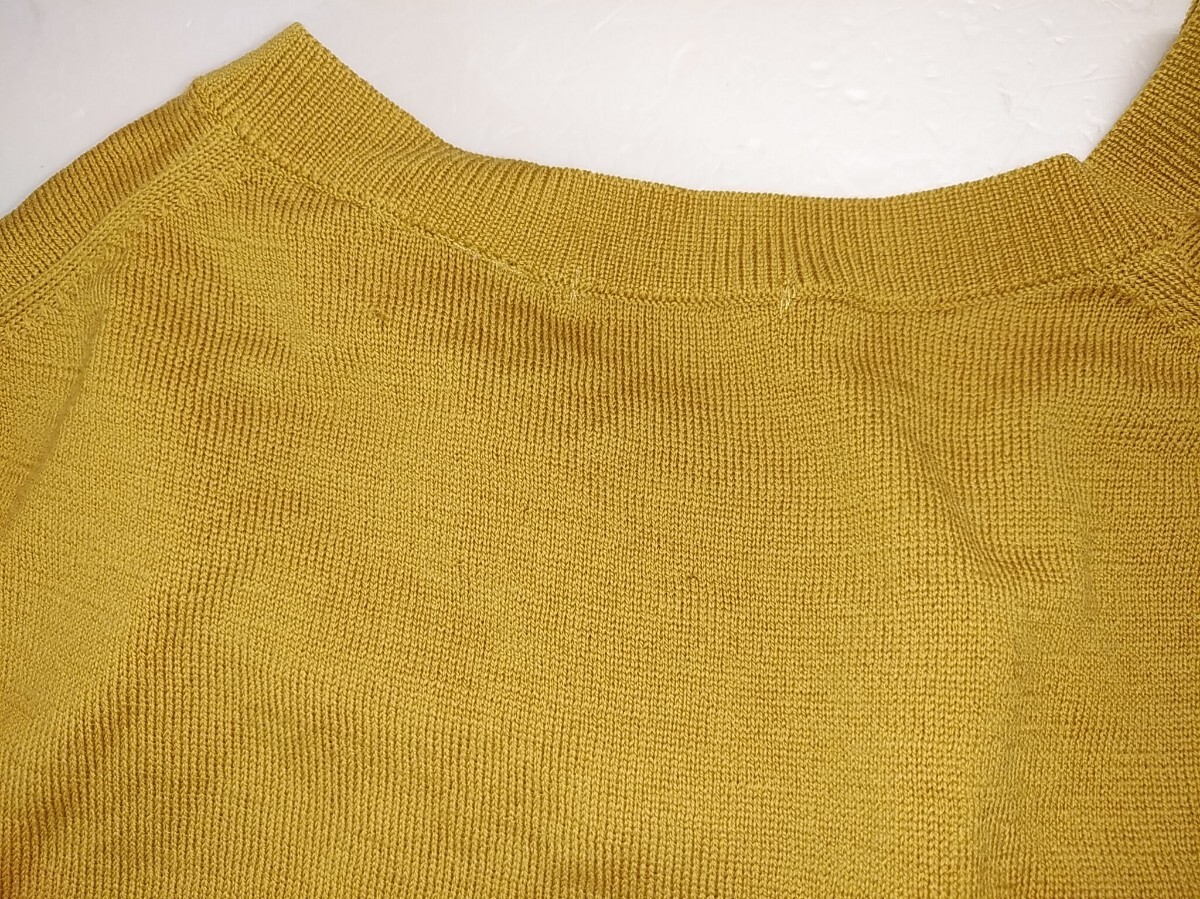  дефект иметь * не использовался хранение товар *UNIQLO* Uniqlo * extra штраф melino шерсть V шея свитер * горчица XL размер 