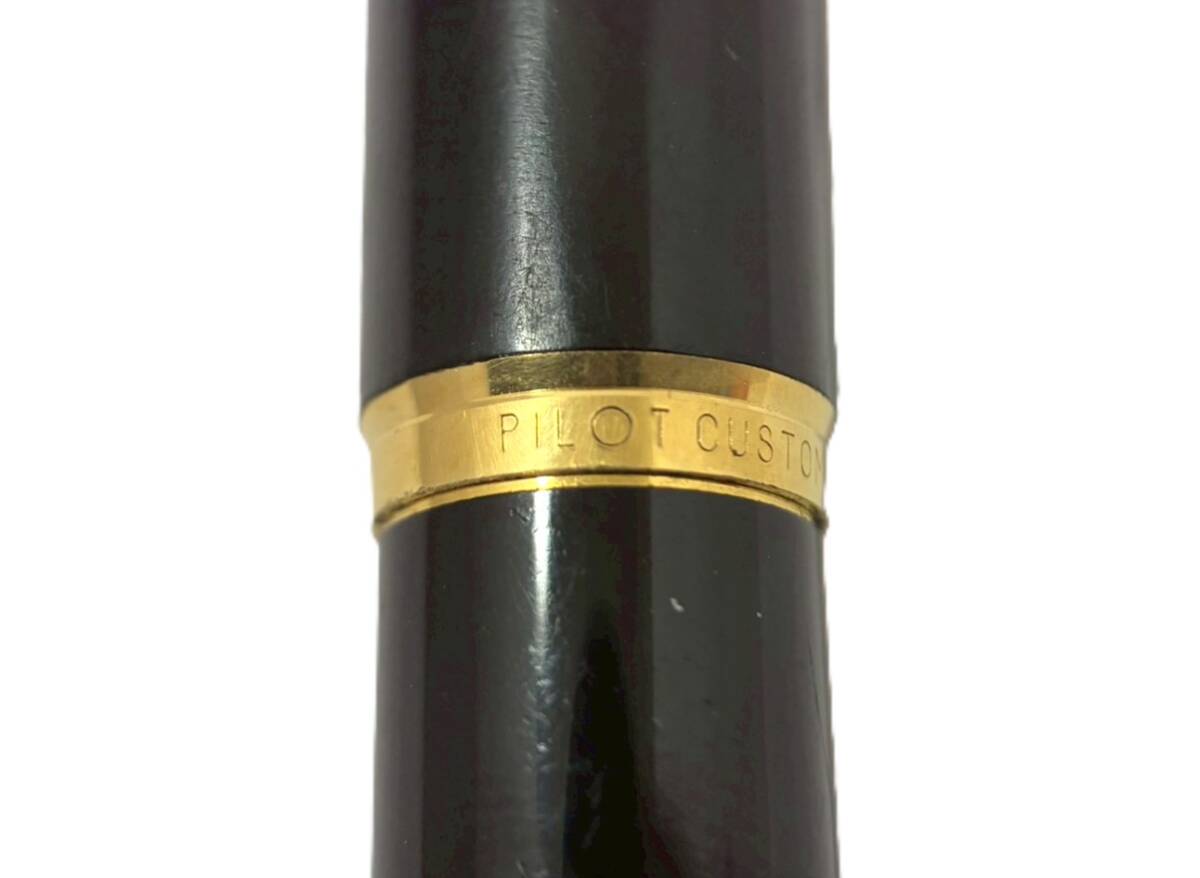 ■PILOT パイロット カスタム グランディー 万年筆 ペン先 14K 585 筆記用具 文房具 ブラック×ゴールド CUSTOM GRANDEE(61971NY1)_画像4