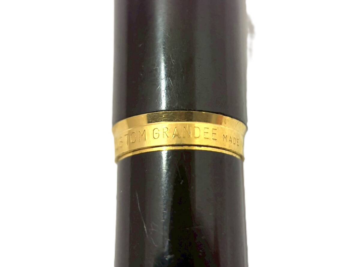 ■PILOT パイロット カスタム グランディー 万年筆 ペン先 14K 585 筆記用具 文房具 ブラック×ゴールド CUSTOM GRANDEE(61971NY1)_画像6