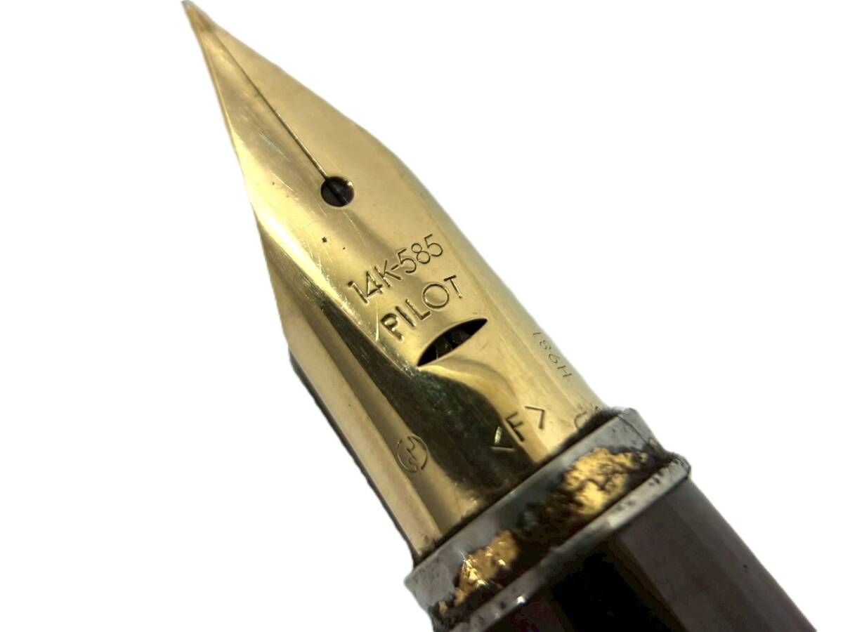 ■PILOT パイロット カスタム グランディー 万年筆 ペン先 14K 585 筆記用具 文房具 ブラック×ゴールド CUSTOM GRANDEE(61971NY1)_画像7
