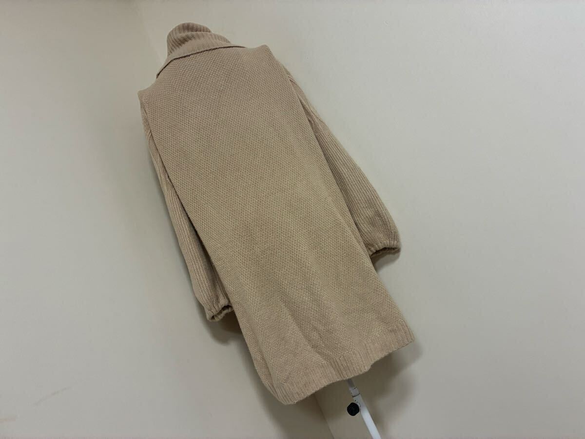 アクシーズファム☆お花モチーフレース飾りケーブル模様編みオフショルニットワンピース☆used _画像6