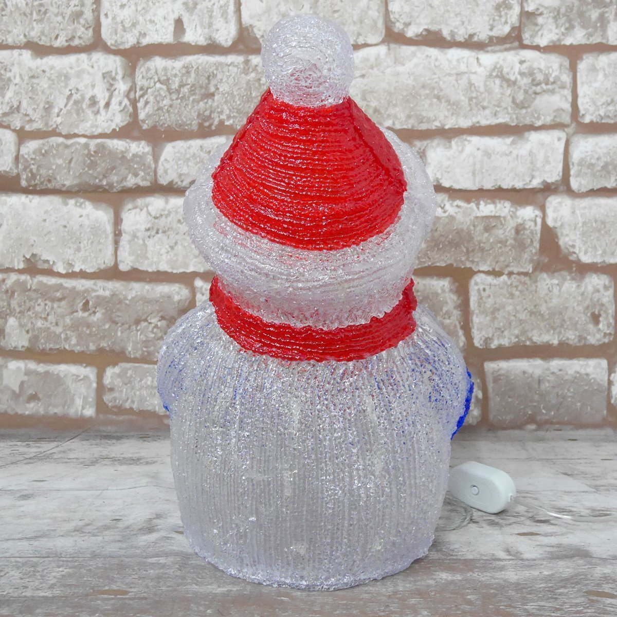 1円 可愛い雪だるま44cm クリスマス LEDイルミネーション モチーフライト LEDライト オブジェ 立体 3D ガーデニング 屋内TAC-32_画像7