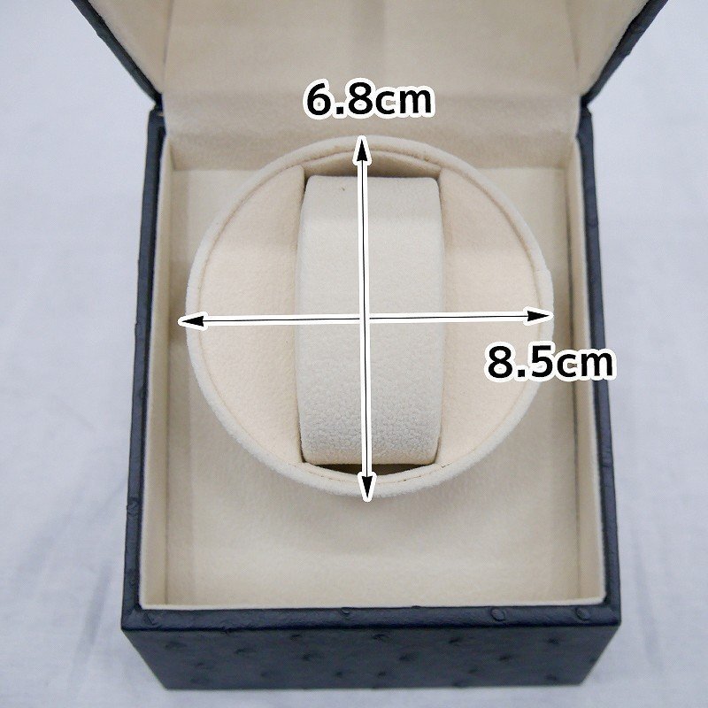 ワインディングマシーン ウォッチワインダー 1本巻き 自動巻き時計 静音 腕時計 インテリア オーストリッチ PUレザー WM-01OJ_画像9