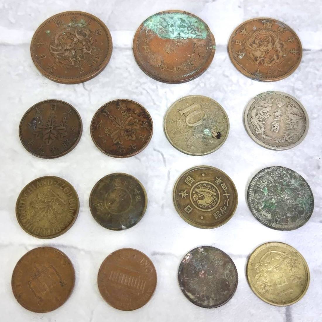 [T1129] Япония старая монета суммировать примерно 179.0g новое время sen через . монета старый монета Япония старая монета античный retro коллекция 