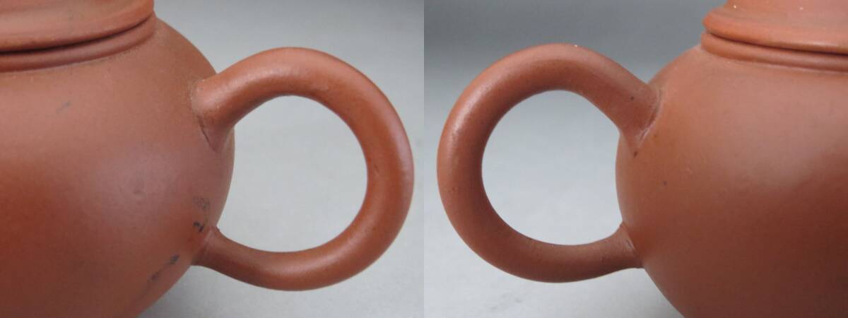 初だし★中国宣興　急須　朱泥　蓋裏・底款　紫砂壺　煎茶道具★検)唐物・茶道具・煎茶_画像7