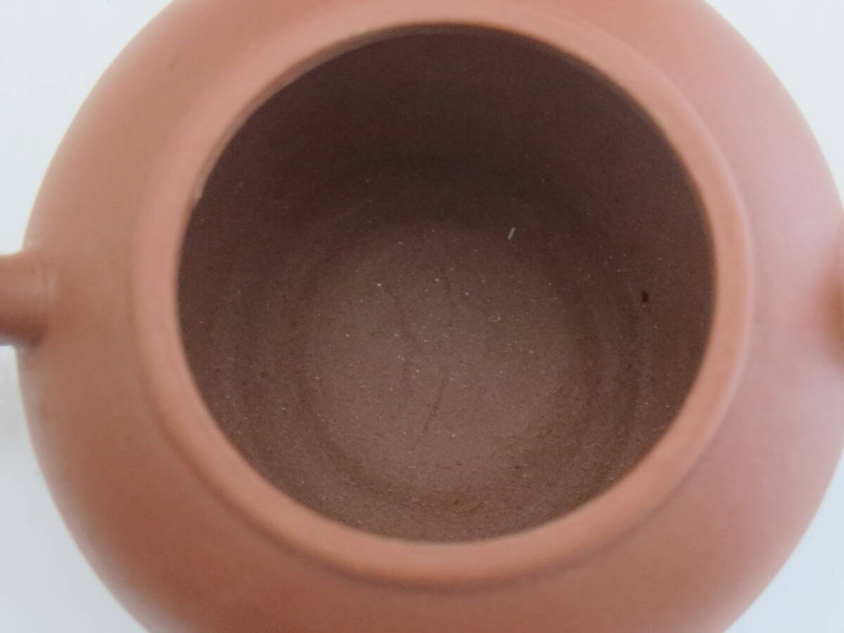 初だし★中国宣興　急須　朱泥　蓋裏・底款　紫砂壺　煎茶道具★検)唐物・茶道具・煎茶_画像5
