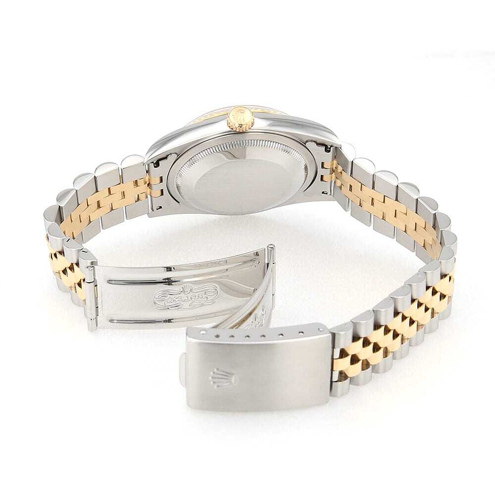 ロレックス デイトジャスト 10Pダイヤ 16233G ブルー グラデーション T番 中古 メンズ 腕時計 14GMROAU0309_画像5