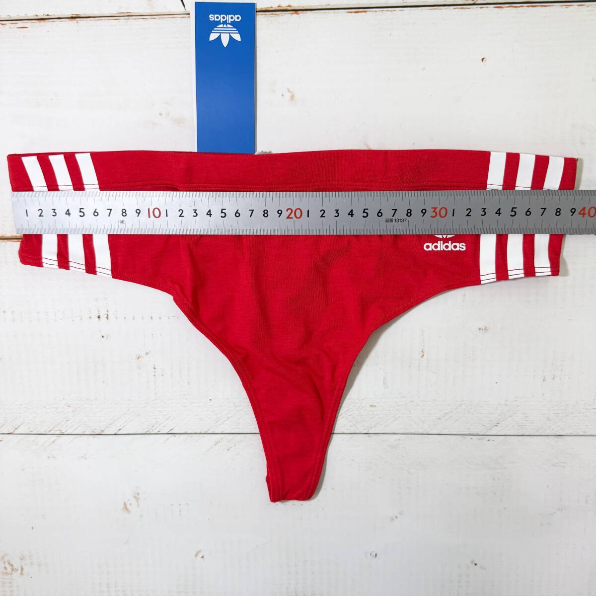 【即決】adidas アディダス レーシングショーツ(インナー用) 女性用 Tバック 下着 ブルマ Vivid Red 海外L_画像6