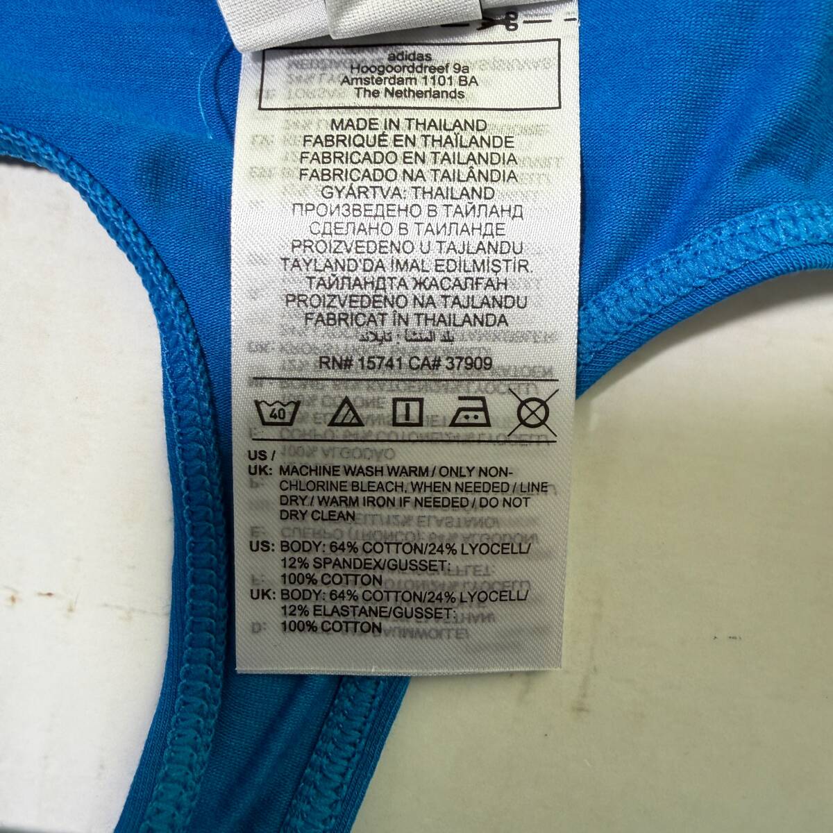 【即決】adidas アディダス レーシングショーツ(インナー用) 女性用 Tバック 下着 ブルマ Blue 海外XS_画像10