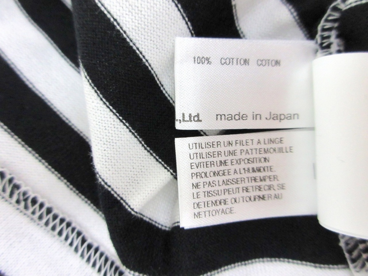 PLAY COMME des GARCONS プレイコムデギャルソン 長袖ボーダーカットソー タグ付き 2 AZ-T663 綿100%_画像8