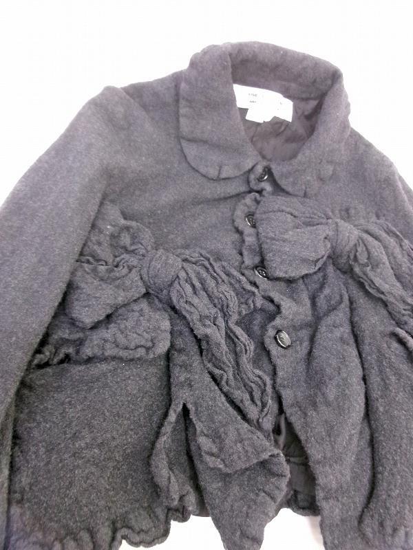 COMME des GARCONS COMME des GARCONS コムデギャルソン コムデギャルソン リボンデザインウールジャケット M RHJ006 AD2021ブラック_画像3