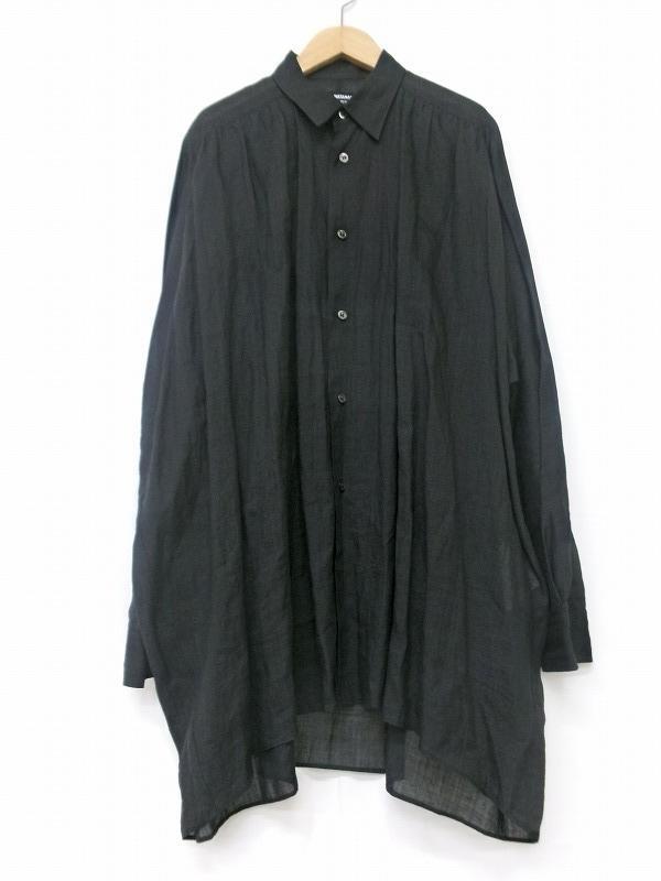 JUNYA WATANABE COMME des GARCONS ジュンヤワタナベ コムデギャルソン リネンシャツ M JQ-B001 AD2015 ブラック 麻100%_画像1