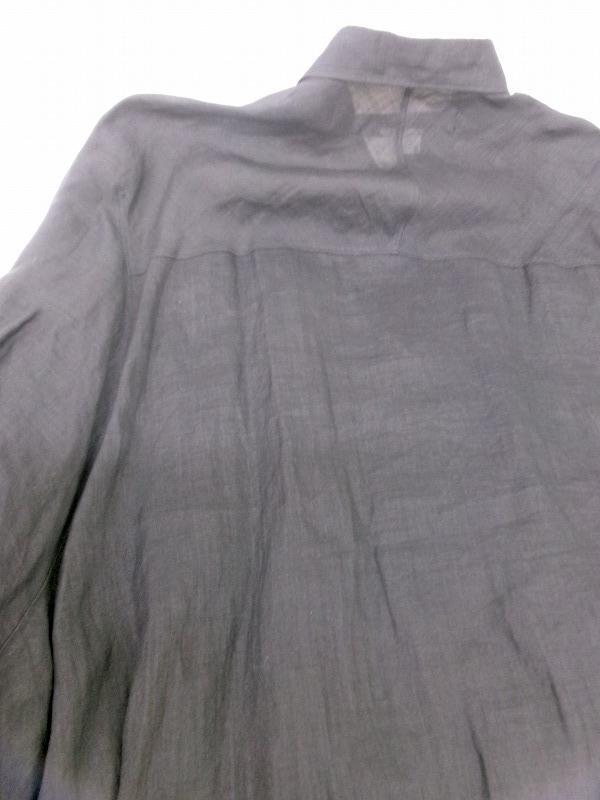 JUNYA WATANABE COMME des GARCONS ジュンヤワタナベ コムデギャルソン リネンシャツ M JQ-B001 AD2015 ブラック 麻100%_画像7