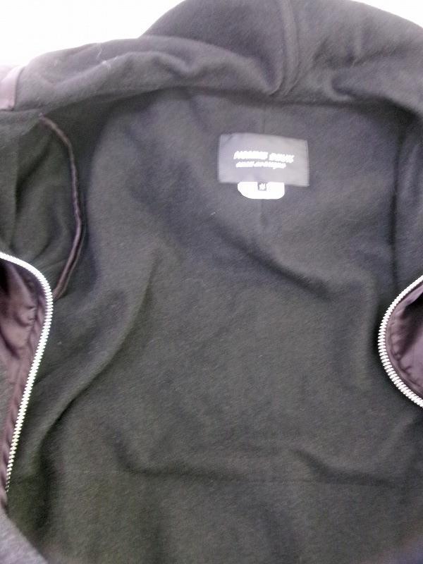 COMME des GARCONS HOMME DEUX コムデギャルソン オム ドゥ フードコート M DD-C005 AD2019 ブラック 毛90% ナイロン10%_画像5