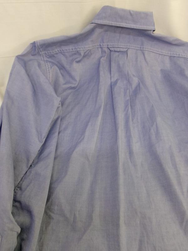 COMME des GARCONS HOMME コムデギャルソン オム 長パッチワークシャツ XS HN-B004 AD2014 サックス 綿100%_画像5