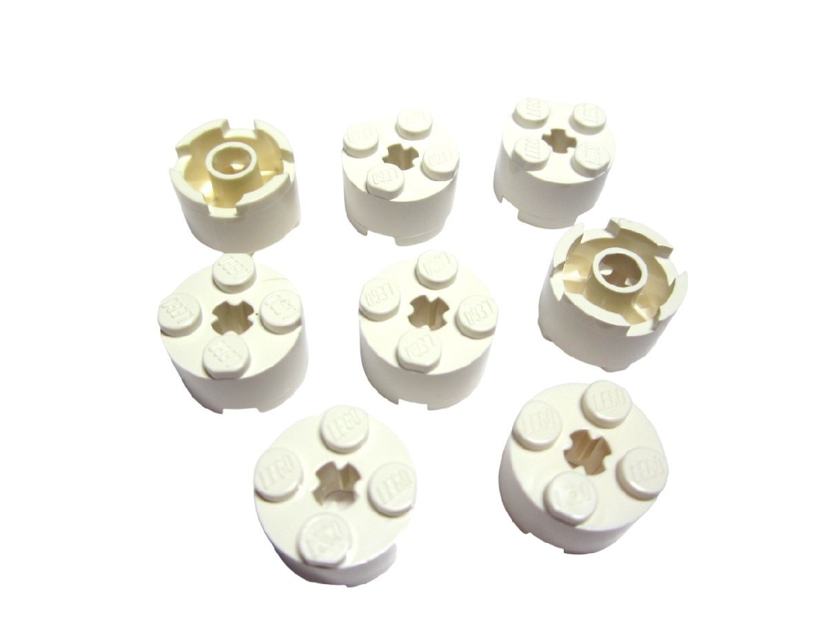  Lego * не использовался! белый цвет. круг .2×2 детали 8 позиций комплект 