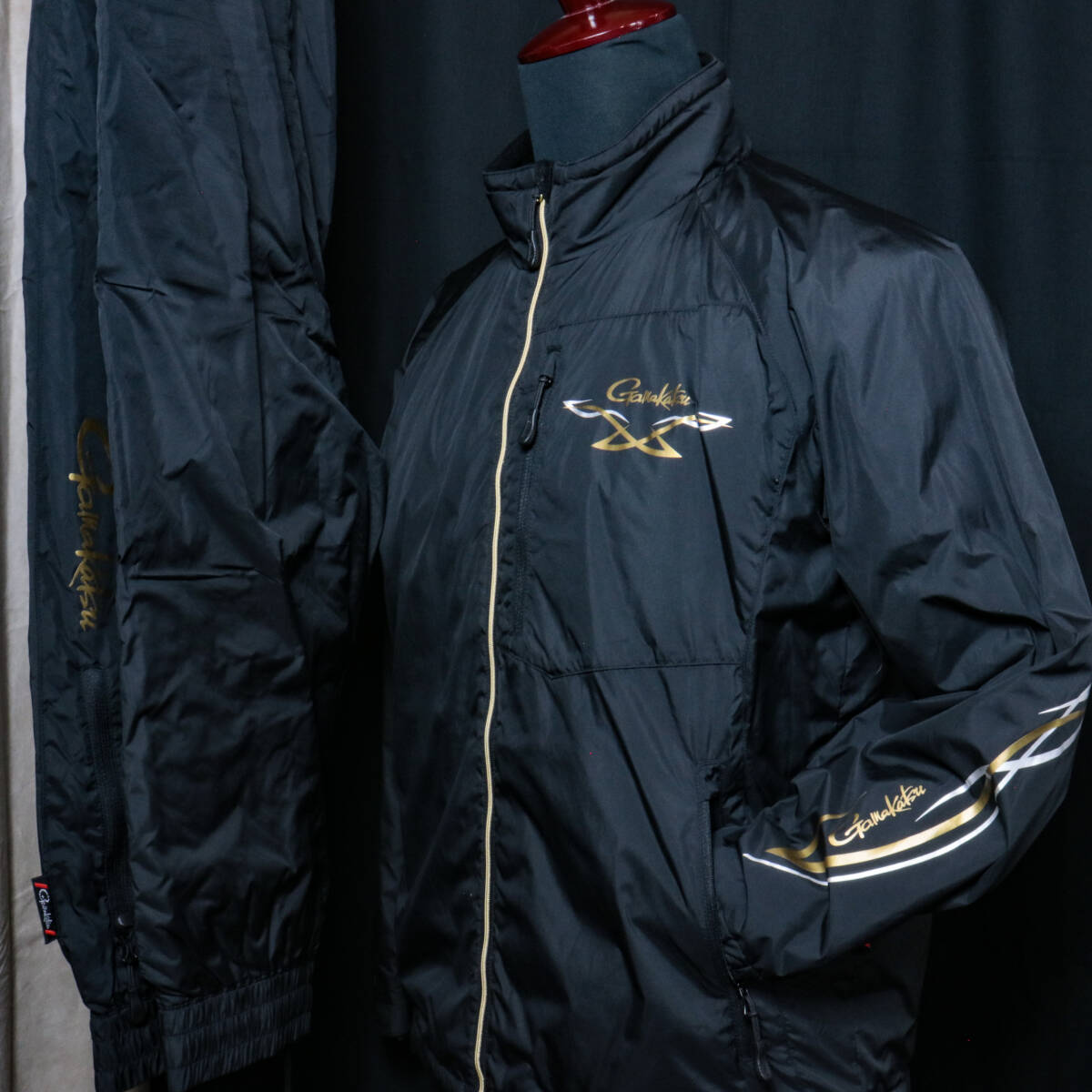  "надеты" один раз прекрасный товар * Gamakatsu super пригодный для любой погоды костюм GM-3659. внутренний черный M размер непромокаемая одежда mi гонг - средний надеты одежда зимний костюм 