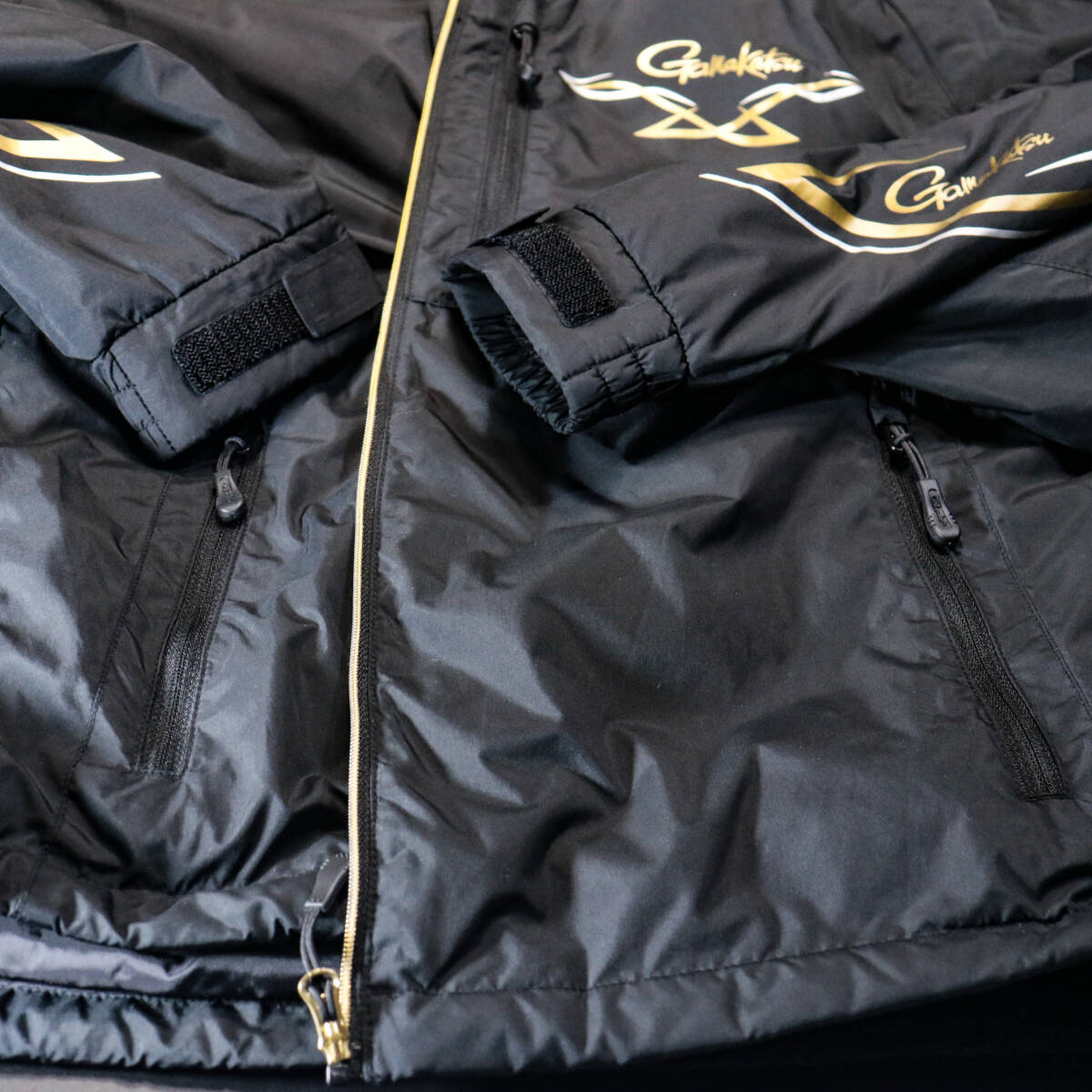  "надеты" один раз прекрасный товар * Gamakatsu super пригодный для любой погоды костюм GM-3659. внутренний черный M размер непромокаемая одежда mi гонг - средний надеты одежда зимний костюм 