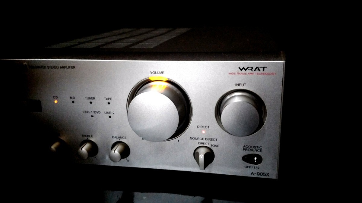 ★即決★ ONKYO A-905X オンキヨー 高音質プリメインアンプ♪除菌清掃品_画像3