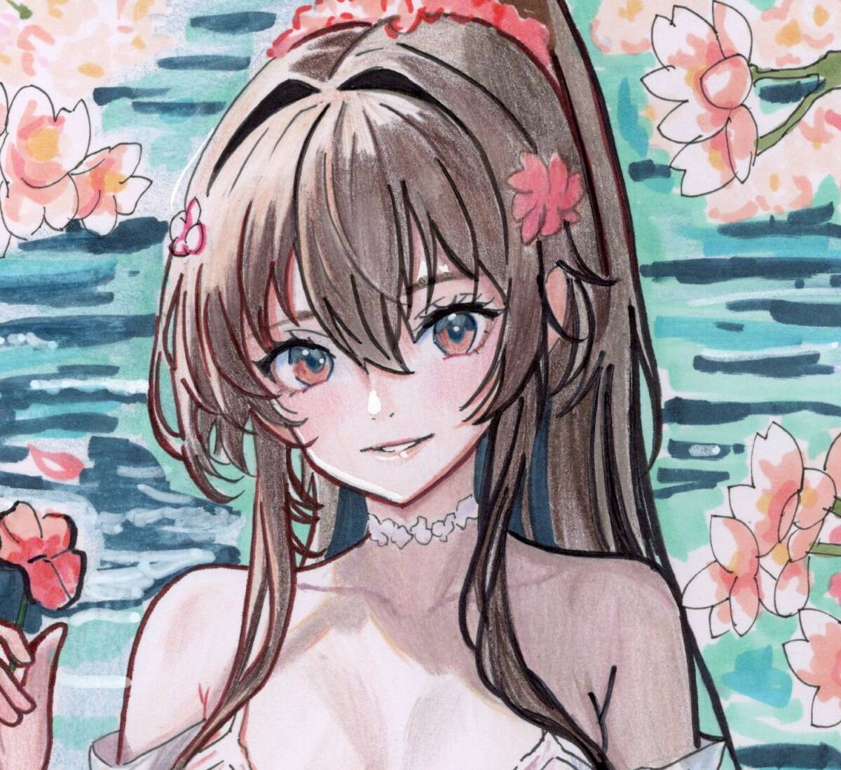  ручные иллюстрации аналог Yamato .. это расческа .. автограф исходная картина ko pick 