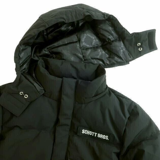 Schott N.Y.C. ショット 新品 定価3.8万 CLASSIC TWOTONE DOWN JKT クラシック 2トーン ダウンジャケット 3122069 黒 L ▲105▼30525k05_画像5