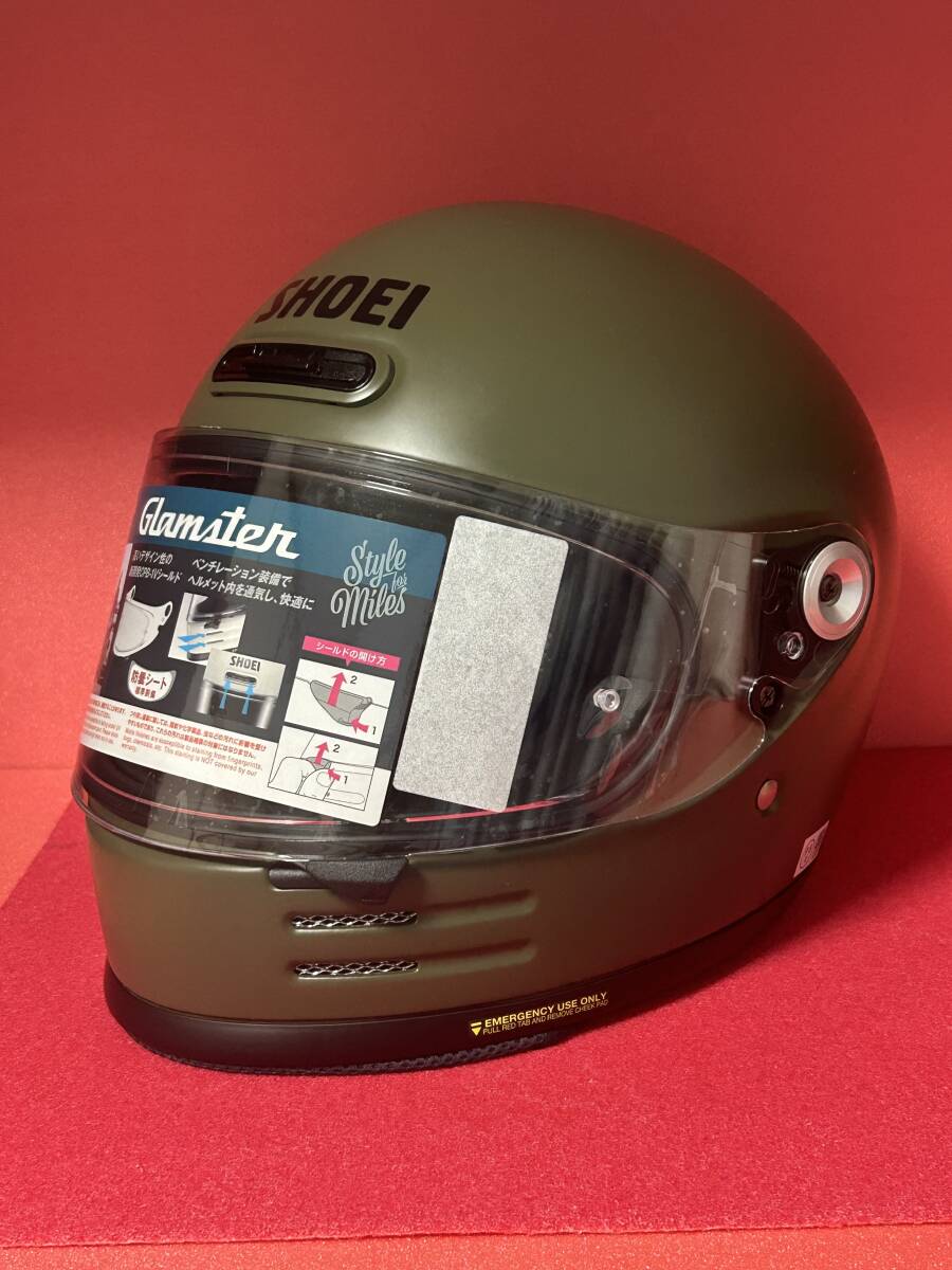 [ не использовался . близкий ] Shoei грамм Star moss green L размер ( период ограниченная модель )