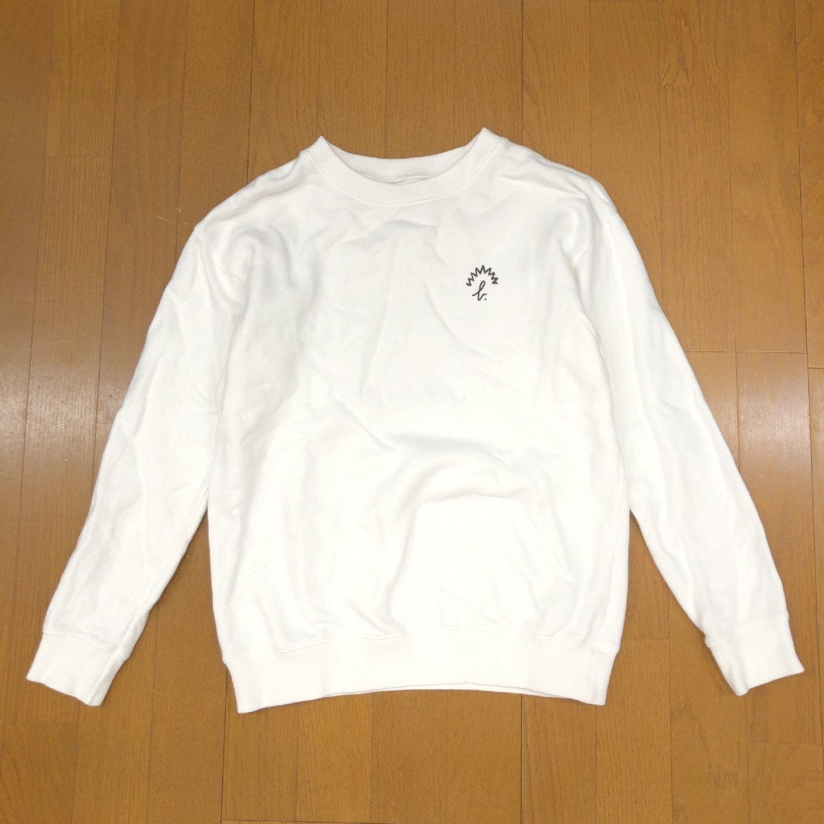 ●agnes b. ×Adam et Rope アニエスベー アダムエロペ 定価16,200円 裏起毛 スウェット トレーナー S 白 ホワイト 日本製 レディース 婦人_画像1