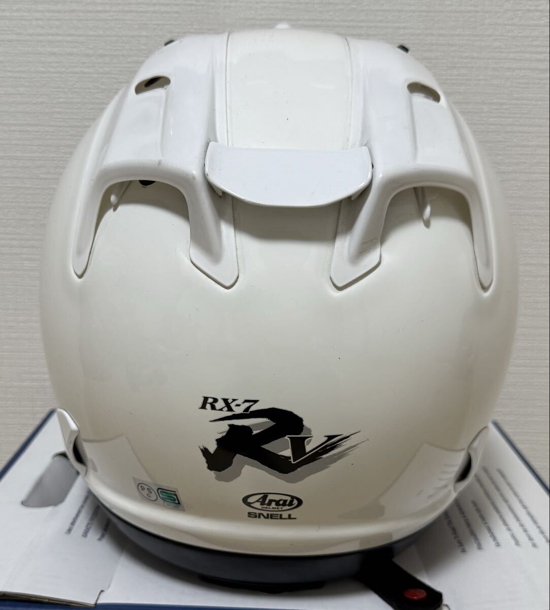Arai ARAI RX-7 RR5 белый 57.58cm M размер выгорел цвет царапина есть full-face