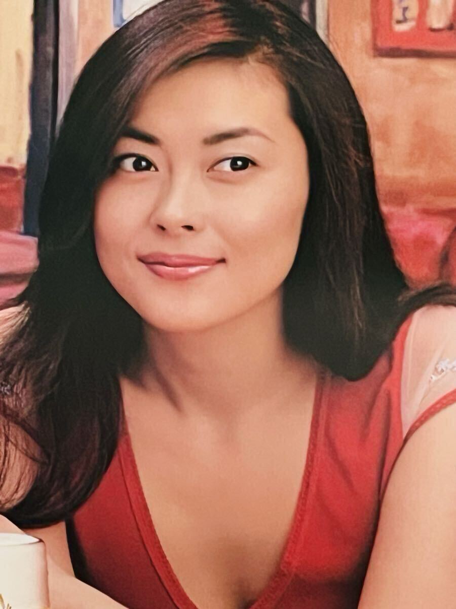 中山美穂 ⑤ ポスター キリンビール キリン一番搾り生 ビール 販促品 当時物 B2サイズ 赤ワンピース_画像2