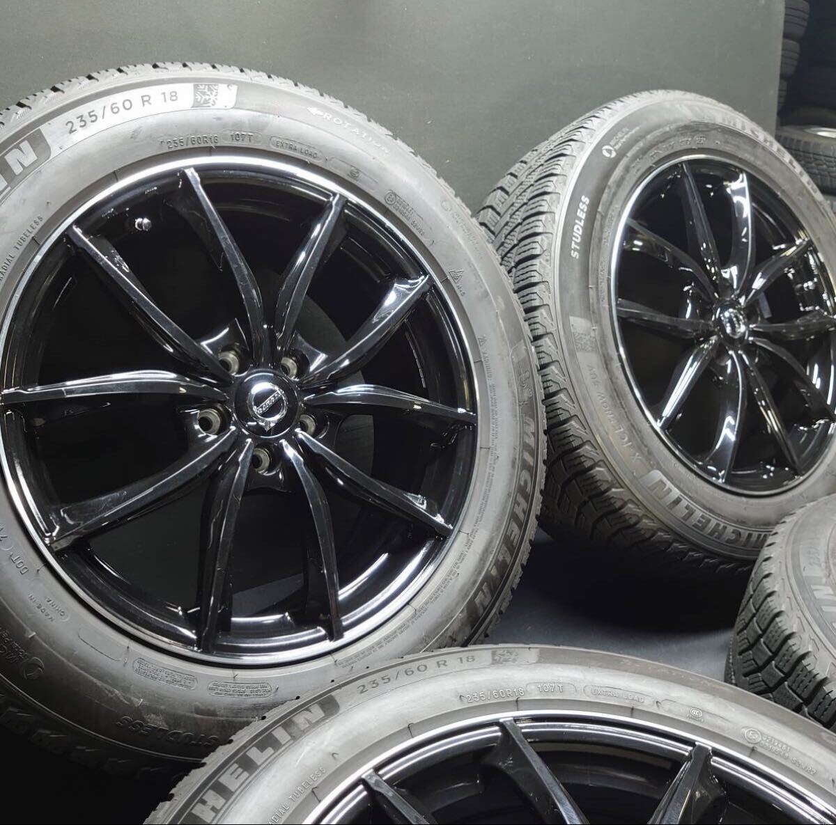 社外アルミ+スタッドレス　ミシュラン　235/60R18 X-ICE Snow SUV VOLVO ボルボ　XC60 XC90 など　PCD108/+56 _画像3