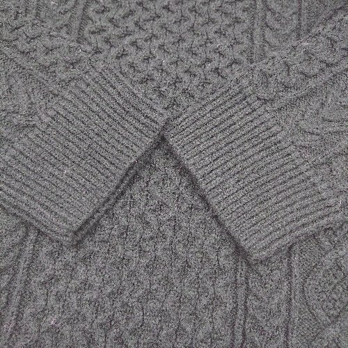 * ⊇ UNIQLO Uniqlo осень-зима casual длинный рукав кабель вязаный размер XL moss green серия мужской E