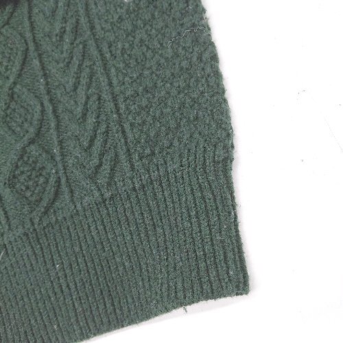 * ⊇ UNIQLO Uniqlo осень-зима casual длинный рукав кабель вязаный размер XL moss green серия мужской E