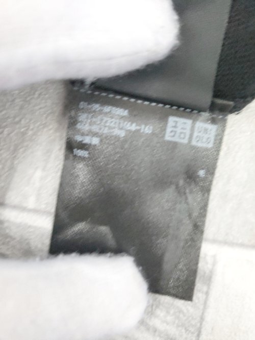 * ⊇ UNIQLO Uniqlo V шея шерсть 100% длинный рукав вязаный свитер размер S черный мужской E