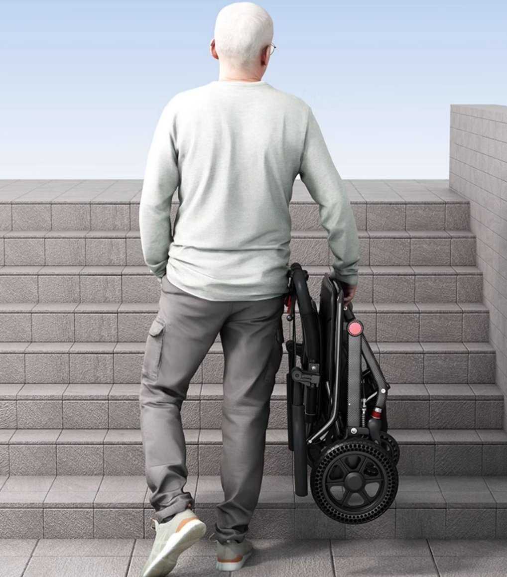 . человек Cart подставка . возможно складной приспособление для ходьбы покупка Cart пожилые люди 4 колесо переворачивание предотвращение нажать возможно стул 