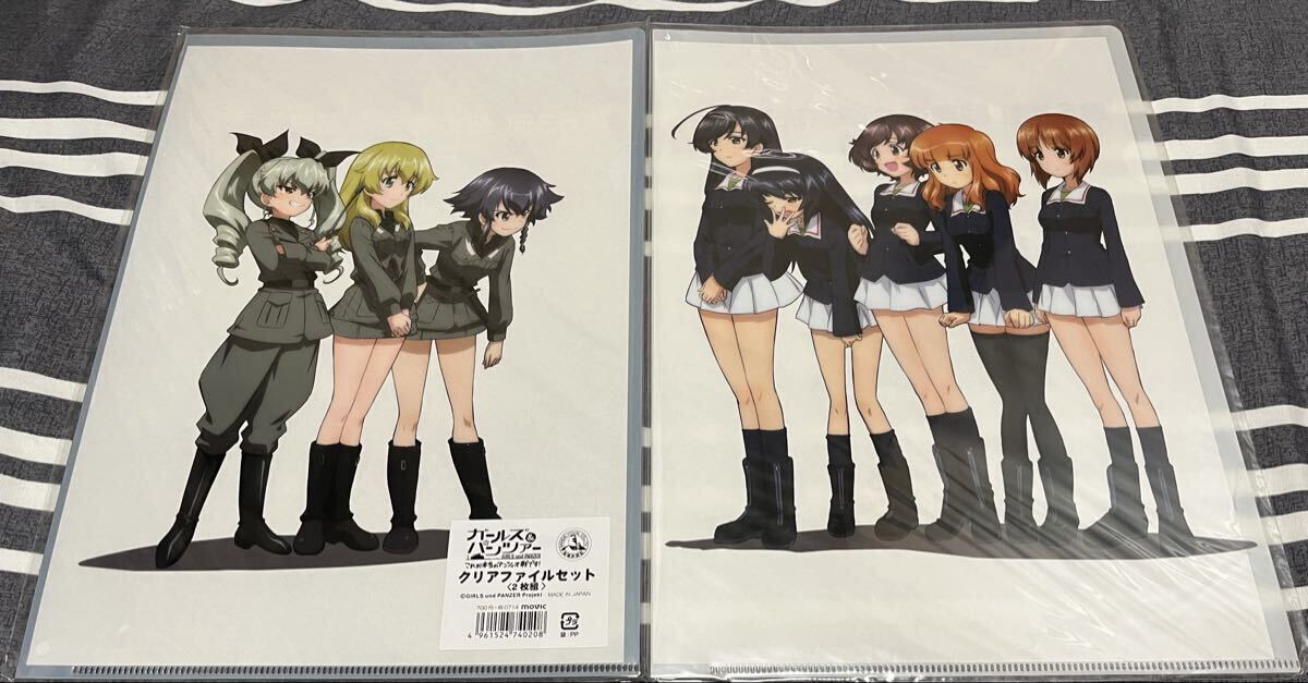 [1 иен ~][ нераспечатанный ] Girls&Panzer прозрачный файл 11 шт. комплект большой . университет выбор .... волна одиночный Anne tsio. Glo ....
