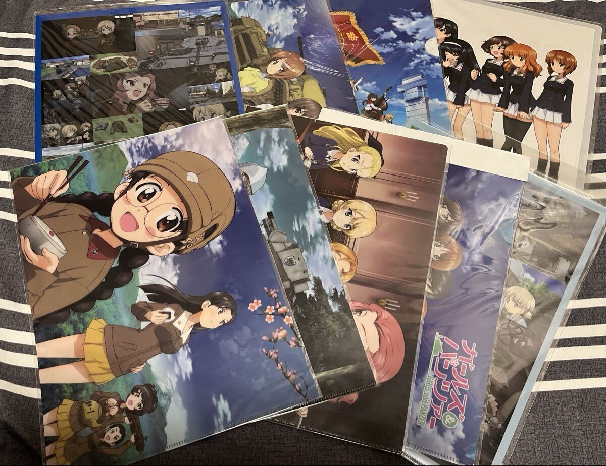 [1 иен ~][ нераспечатанный ] Girls&Panzer прозрачный файл 11 шт. комплект большой . университет выбор .... волна одиночный Anne tsio. Glo ....