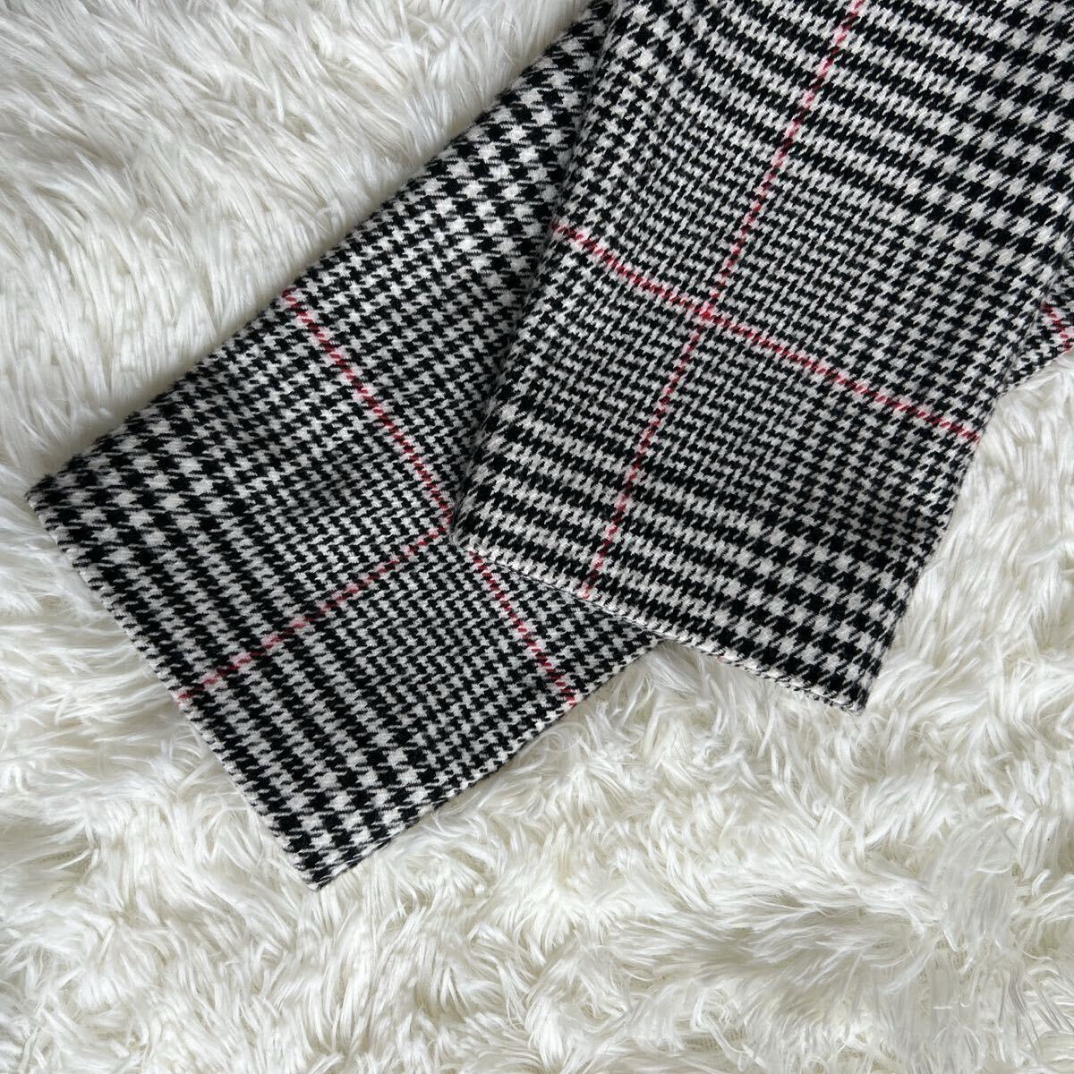 美品/Lサイズ★ザラ『抜群の存在感』ZARA MAN チェスターコート ロングコート 千鳥格子柄 グレンチェック ウール メンズ _画像4