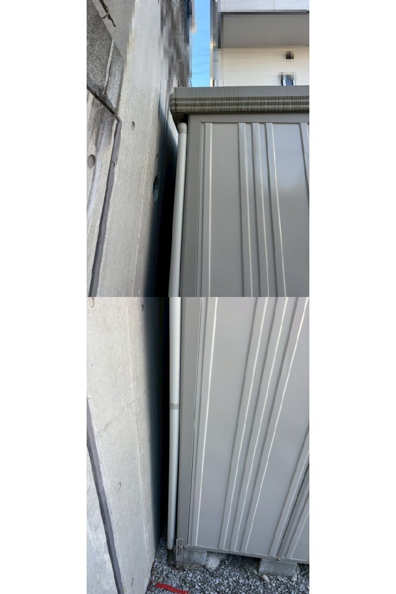 【引取限定】J1032◆TAKUBO◆タクボ物置◆W2280×D2130×H2200mm◆解体済◆鍵付◆収納◆天_画像8