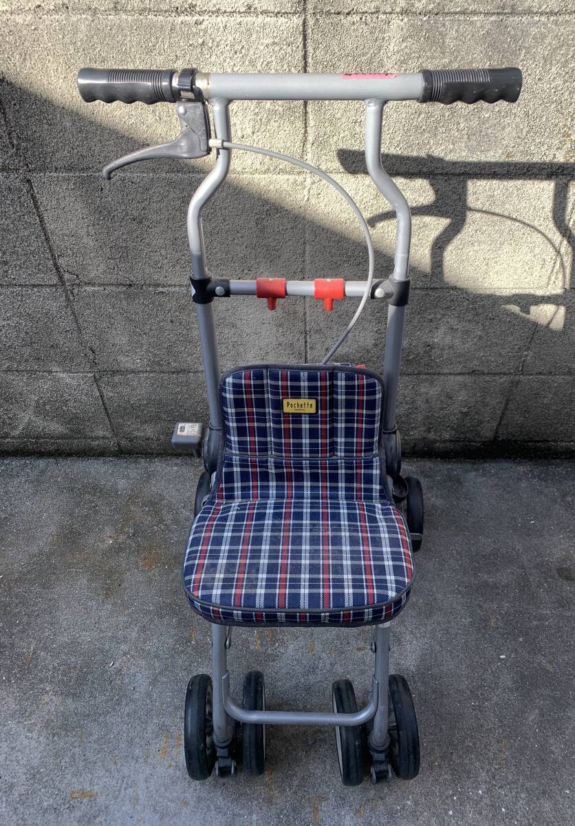 [H]... промышленность символ compact коляска для пожилых передний 2 колесо свободный складной ручная тележка ходунки приспособление для ходьбы Pochette Yumate б/у 25112207