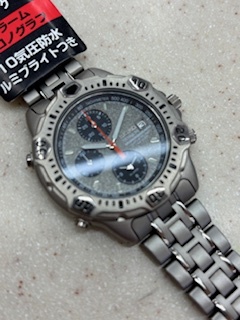 неиспользуемый товар 1998 год не использовался товар прекрасный товар Seiko 7T326G30 SBBP019 сигнализация хронограф оригинальный titanium кейс редкость модель SEIKO наручные часы