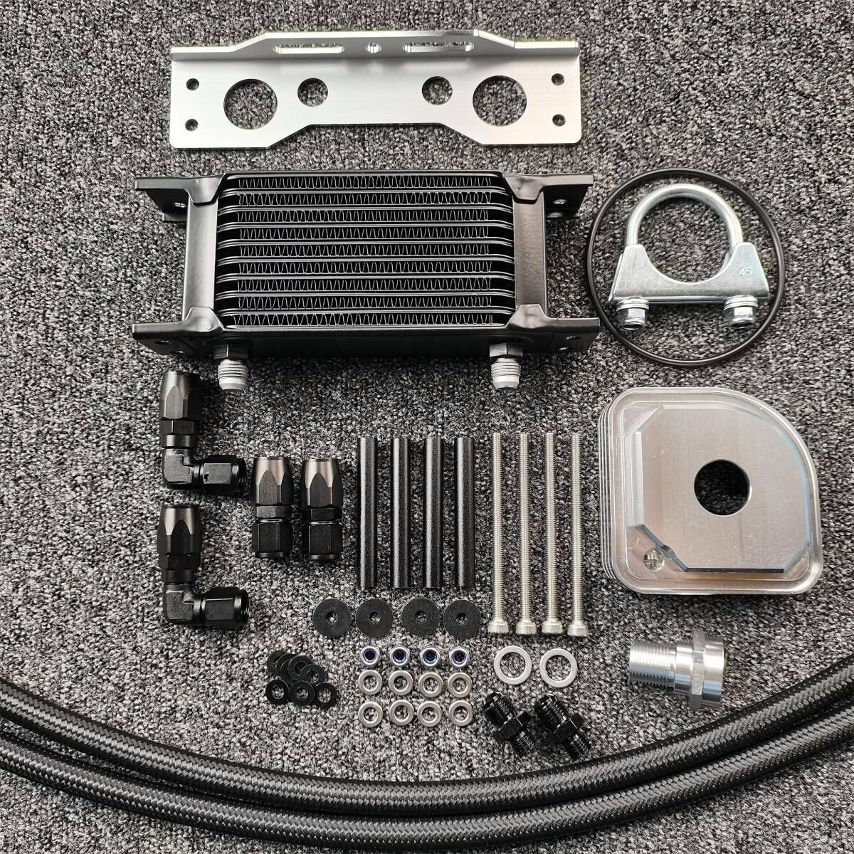 CB250N CB250T CB400N CB400T маслоохладитель (16-0203.11 серебряный / чёрный ) A99